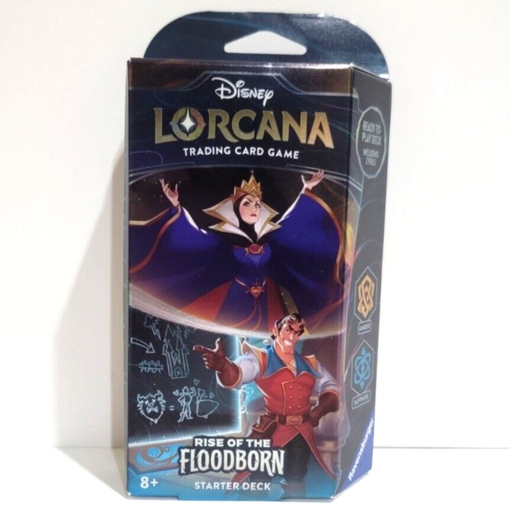 DISNEY LORCANA Rise of the Floodborn AMBER SAPPHIRE Starter Deck Wave 2 NEW